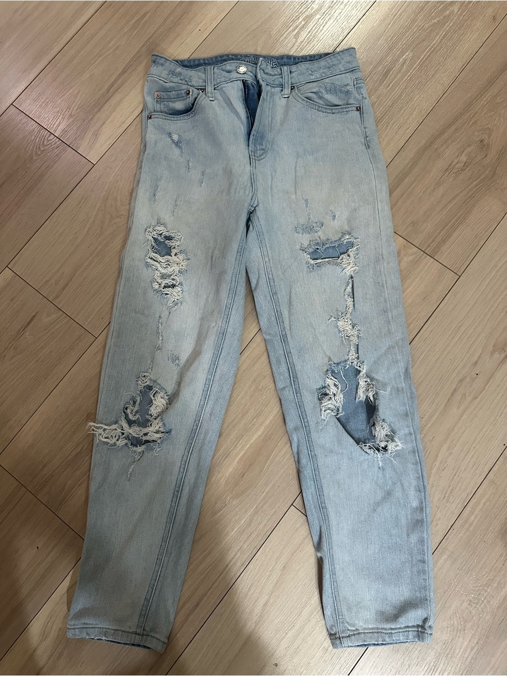 wild fable Light Blue Distressed Relaxed Jeans